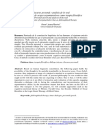 Discurso Personal y Análisis de Lo Real. El Diagnóstico de Sesgos Argumentativos Como Terapia Filosófica