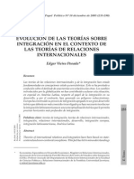 EVOLUCIÓN DE LAS TEORÍAS SOBRE INTEGRACIÓN EN EL CONTEXTO DE LAS TEORÍAS DE RELACIONES INTERNACIONALES - Edgar Vieira Posada