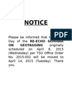 Notice: On Geotagging Originally