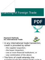 Financing of Foreign Trade