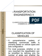 Transportation Engineering Ii: Classification and Axle Loading of Commercial Vehicles