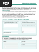 HMRC Gift Aid Change Form