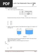 Soalan Volume of Liquid