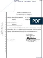 National Federation of The Blind Et Al v. Target Corporation - Document No. 120