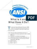 What Is It and What Does It Do?: The American National Standards Institute Is