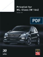 Pricelist For ML-Class (W 164) : Version 1/10