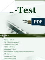 Cloze Test C Test and Variations