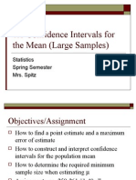 6.1 Confidence Intervals For The Mean (Large Samples)