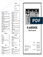 Kashmir Carryout Menu