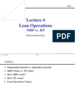 Lean Operations: MRP vs. Jit