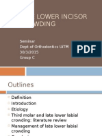 Late Lower Incisor Crowding