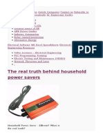 The Real Truth Behind Household Power Savers