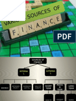 Various Sources of Finance