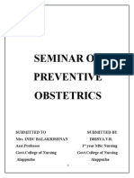 Seminar On Preventive Obstetrics