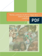 Norma y Protocolo de Atención Integral A La Violencia de Género, Intrafamiliar y Sexual Por Ciclos de Vida 2011