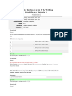 Act 12: Contents Quiz # 5. Writing Revisión Del Intento 1: Puntos para Este Envío: 1/1