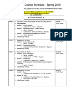 Course Schedule - Csit 101