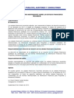 Informe de Auditoria Independiente Sobre Los Estados Financieros Resumidos