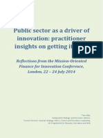 Public Sector As A Driver of Innovation: Practitioner Insights On Getting It Right