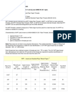 ASME B1.20.1 Threaded Fittings Spec