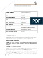 Simulación de Informe Psicopedagogico