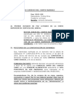 Exp. 2015 - 420 - Contestación Demanda Alimentos - Caso Victor Del Carpio Narvaez