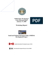 "SME Data Workshop": Cairo Sheraton Hotel January 17, 2008