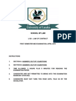 Contract Law Mid Exam April 2010