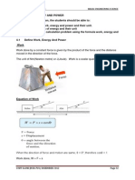 BB101 Engineering Science Chapter 4 Work Energy Power