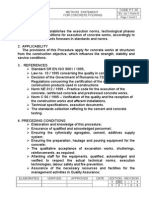 Method Statement For Concrete Pouring CODE P.T. 05 Ex. No.1 From 6