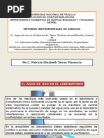 El Agua de Uso en El Laboratotio. Soluciones Buffer. Potenciometría