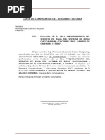 Carta de Compromiso Del Residente de Obra P