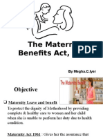 Maternity Benefits Act1961