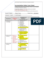 Stronge Teacher Documentation Folder Cover Sheet-With Modifications