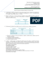 Tratamento de Efluentes - Lista de Exercicios 