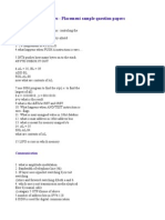 Axes - Placement Sample Question Papers: Micro Processor