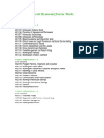 Diploma in Social Sciences (Social Work) : Course Structure