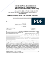 Notificación de Demanda en Rescisión de Contrato de Inquilinato