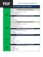 Plan de Estudios Por Semestre XD