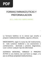 Formas Farmacéuticas y Preformulación