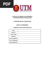 Experiment 2 - Stability of Floating Body