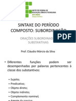 Orações Subordinadas Substantivas