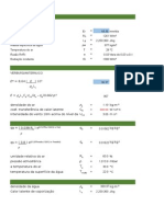 Planilha de Calculo de Evaporação