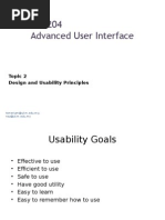 Principles of Design and Usability