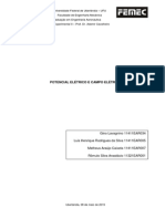 Relatório Potencial Elétrico e Campo Elétrico