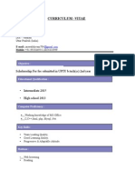 Curriculum - Vitae: Scholaraship For Fee Submitted in UPTU B.tech (CS) 2nd Year