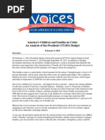 America's Children and Families in Crisis: An Analysis of The President's FY2011 Budget