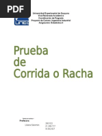 Trabajo Prueba de Corrida o Racha