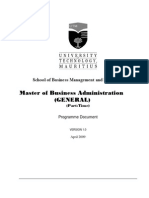 Master of Business Administration (General)