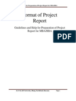 Format of Project Report